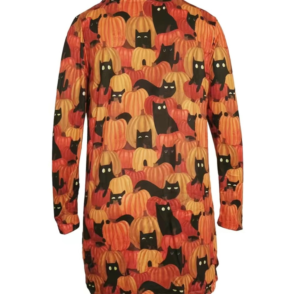 HALLOWEEN PRINT Cardigan Sweater NWT